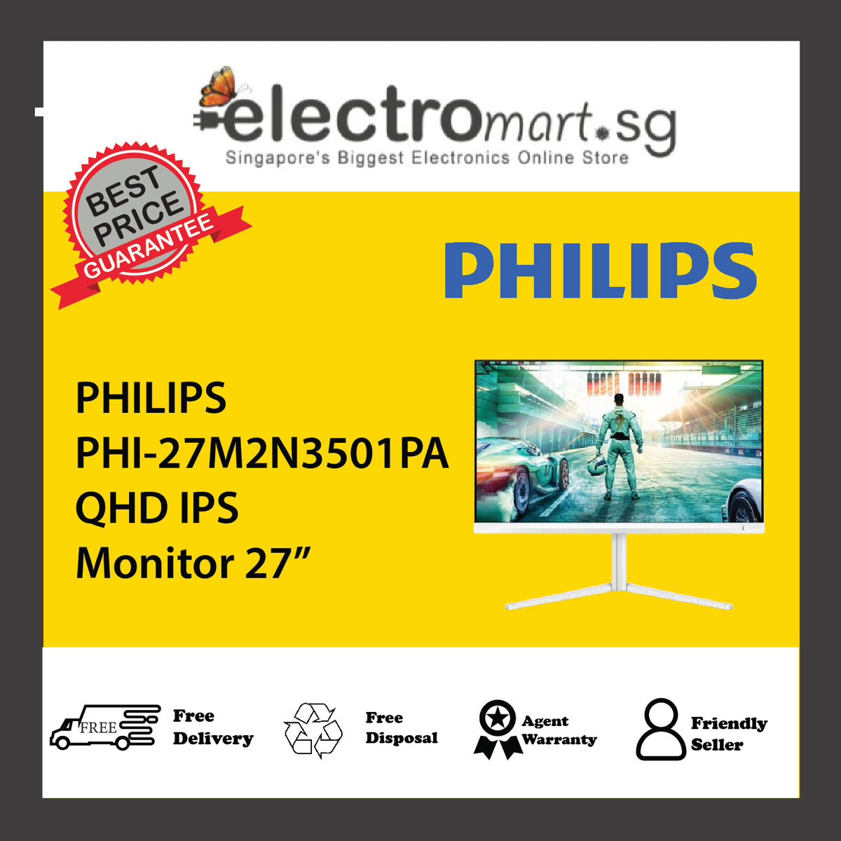 PHILIPS PHI-27M2N3501PA QHD IPS Monitor 27”