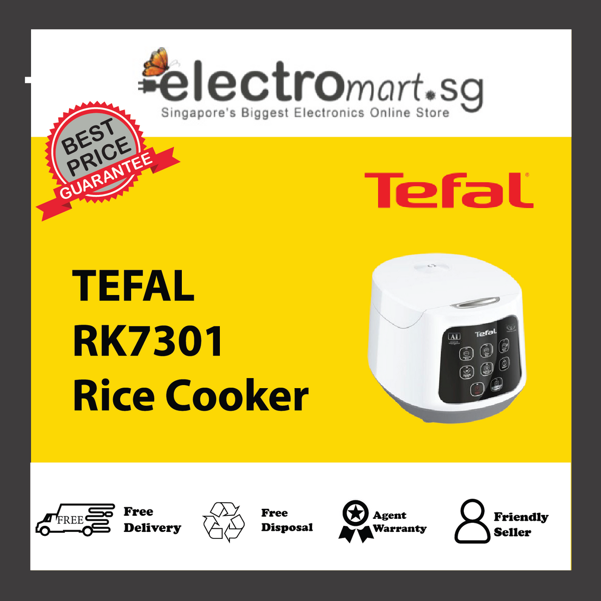 TEFAL RK7301 Easy Compact Fuzzy Logic Rice Cooker (1L)
