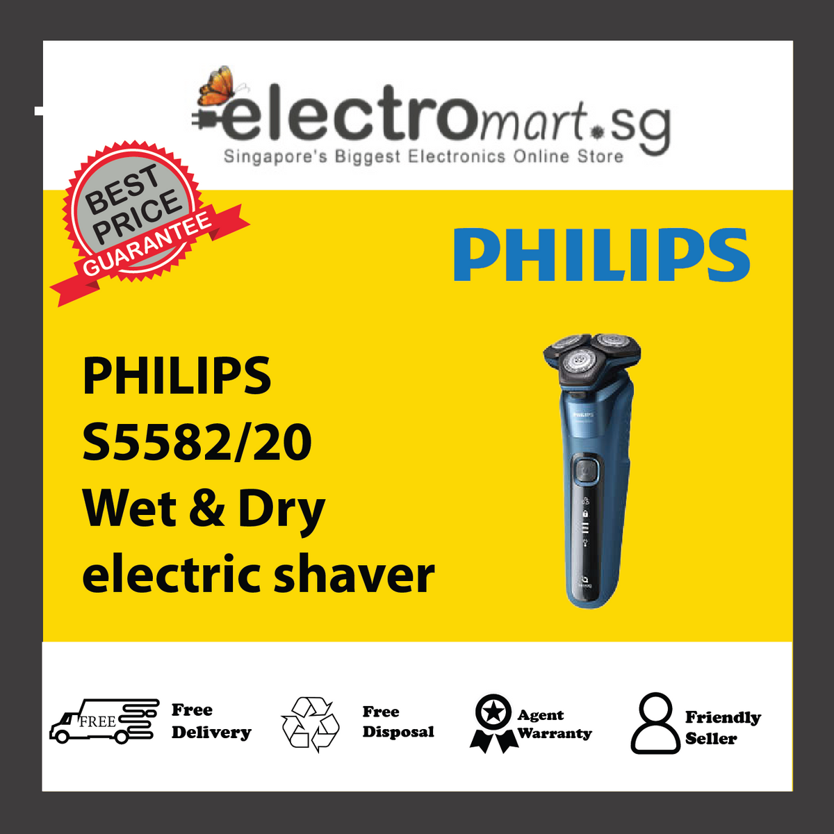 PHILIPS S5582/20 Wet & Dry electric shaver