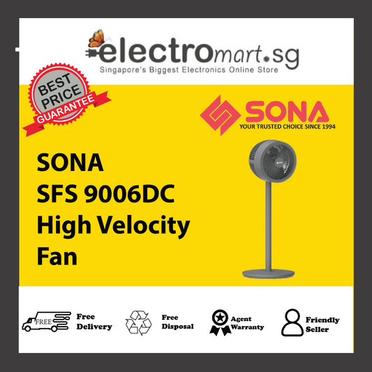 SONA SFS 9006DC 3 -In-1 DC High Velocity Fan 9"