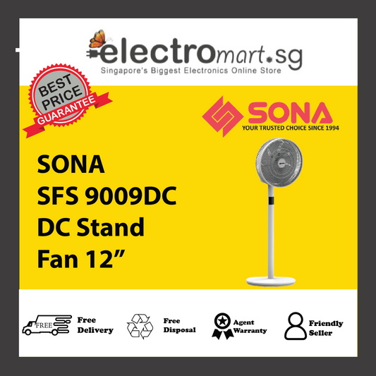 SONA SFS 9009DC 3 -In-1 DC Stand Fan 12"