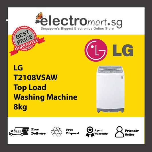 LG T2108VSAW Top-Load Washer 8kg