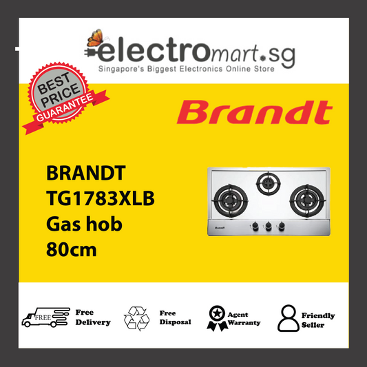 Brandt TG1783XPB/XLB – 80 cm 3‑Burner Gas Hob