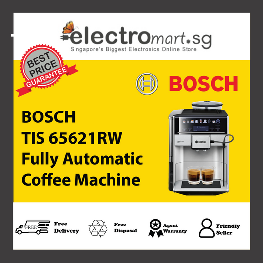 BOSCH TIS 65621RW Fully Automatic Coffee Machine Vero Barista 600 Silver, Removable water tank