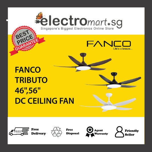 FANCO TRIBUTO 46",56" DC CEILING FAN