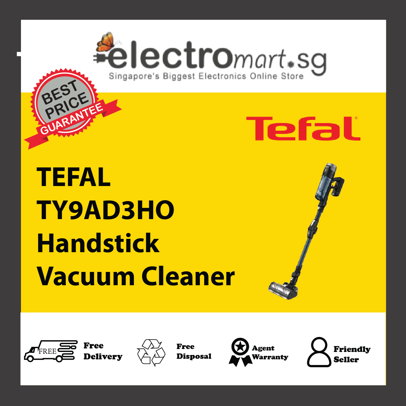 TEFAL TY9AD3HO X-Force Flex 13.60 Handstick Vacuum Cleaner