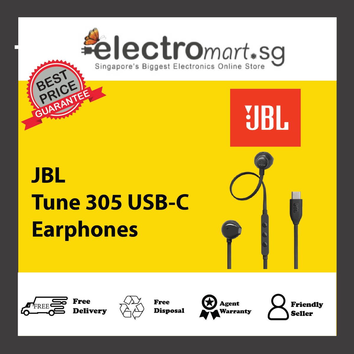 JBL Tune 305 USB-C Earphones