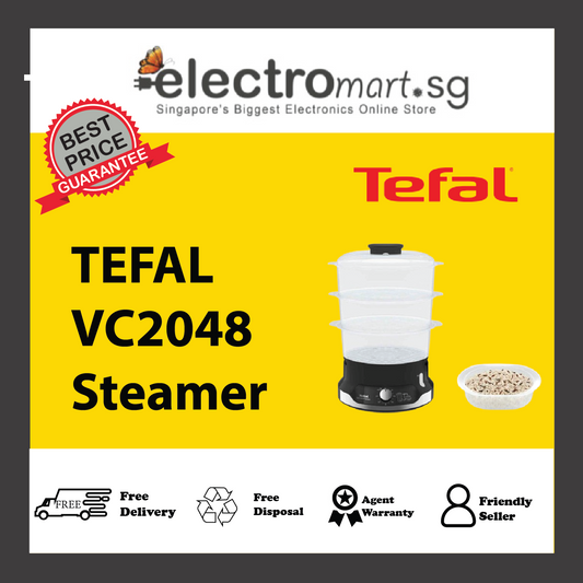 TEFAL VC2048 Ultracompact 3-Tier Food Steamer (9 L)