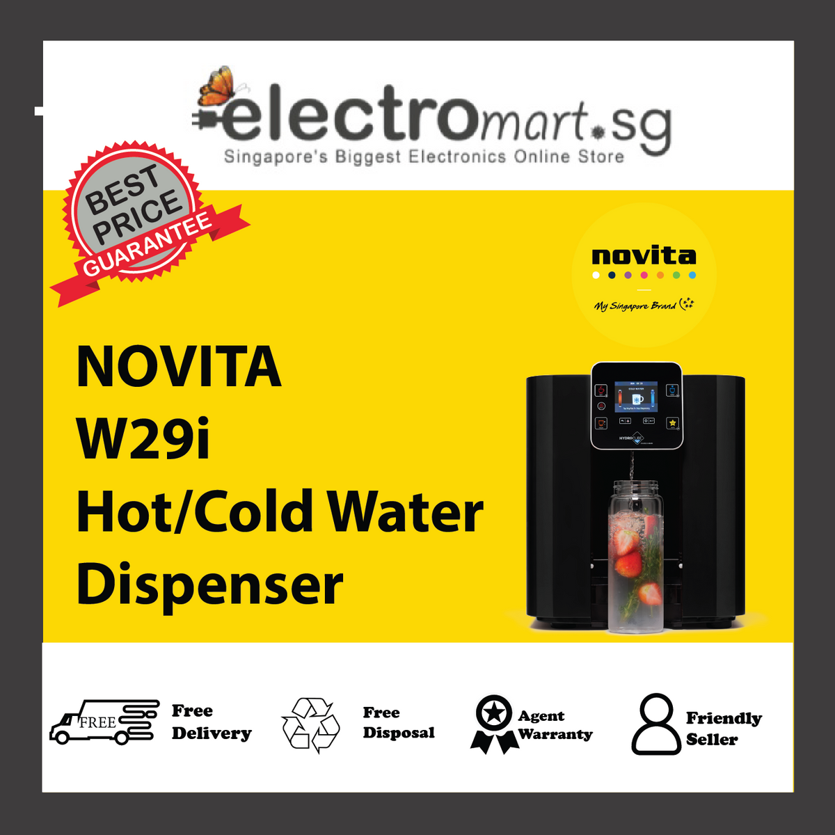 NOVITA W29i Hot/Cold HydroCube™ Hot/Cold Water Dispenser