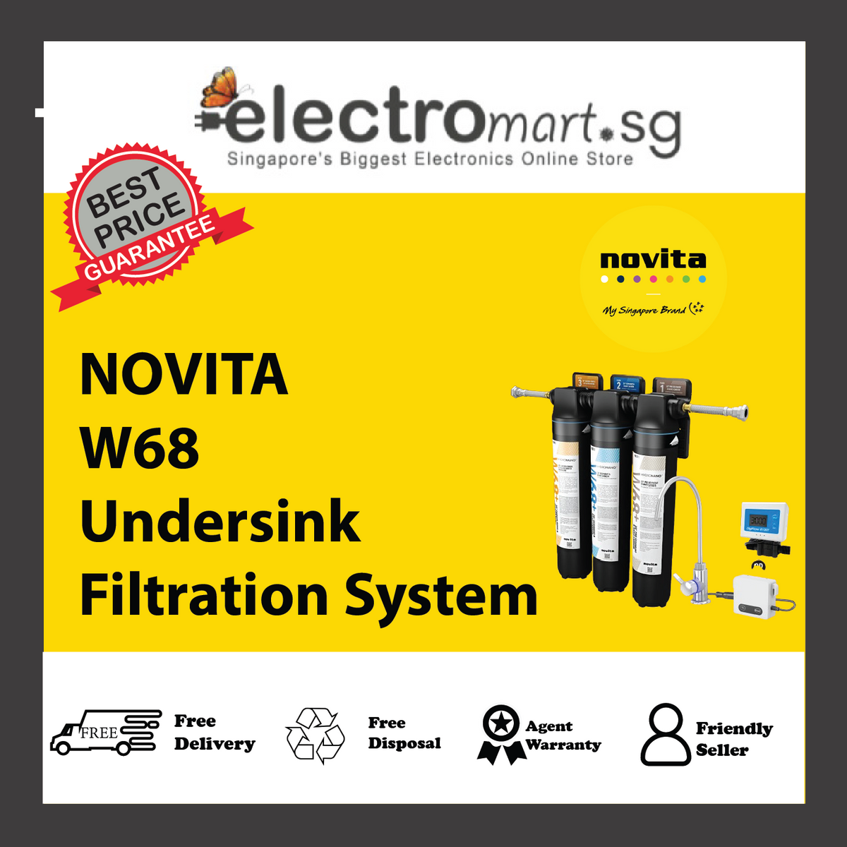 NOVITA W68 20” Undersink Filtration System