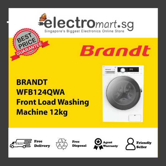 BRANDT WFB124QWA Front Load Washing  Machine 12kg