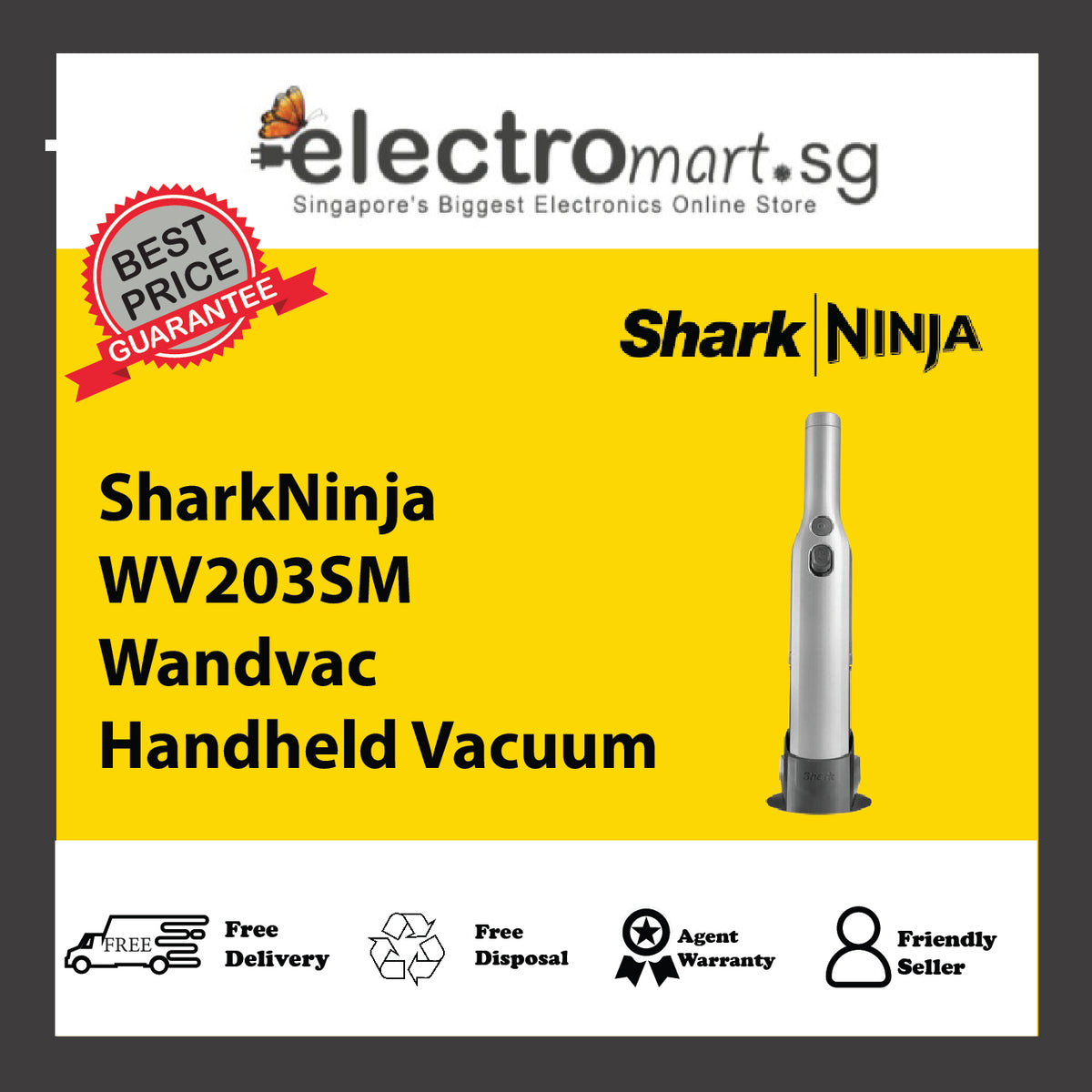 SharkNinja WV203SM Wandvac Handheld Vacuum