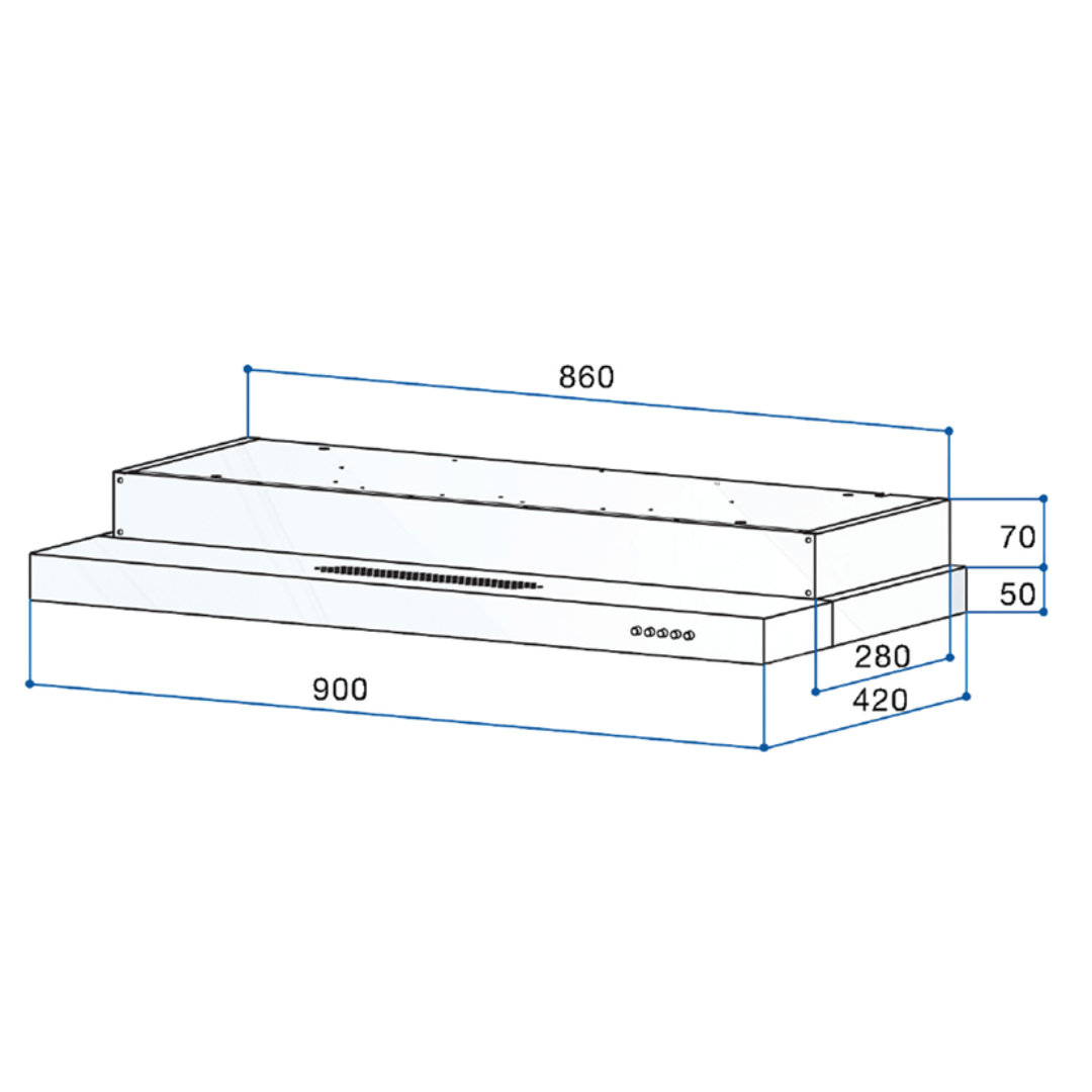 RINNAI RH-S309-GBR-T Slimline Hood