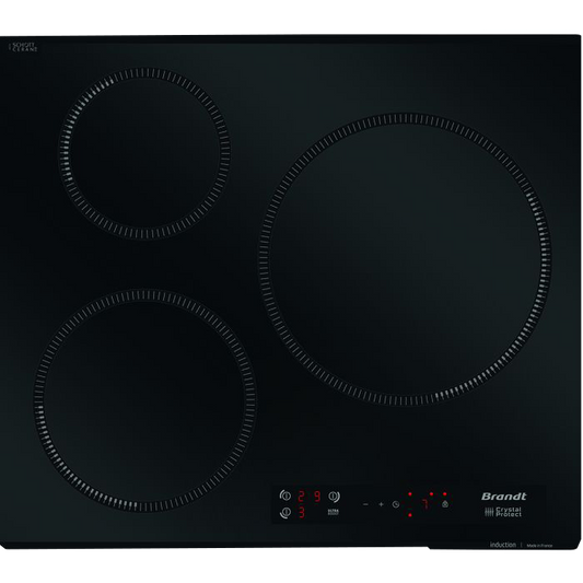 BRANDT BPI2638UB 60 CM INDUCTION HOB 3 ZONES