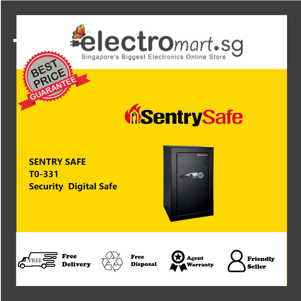 DURO T0-331 SentrySafe Security Digital Safe