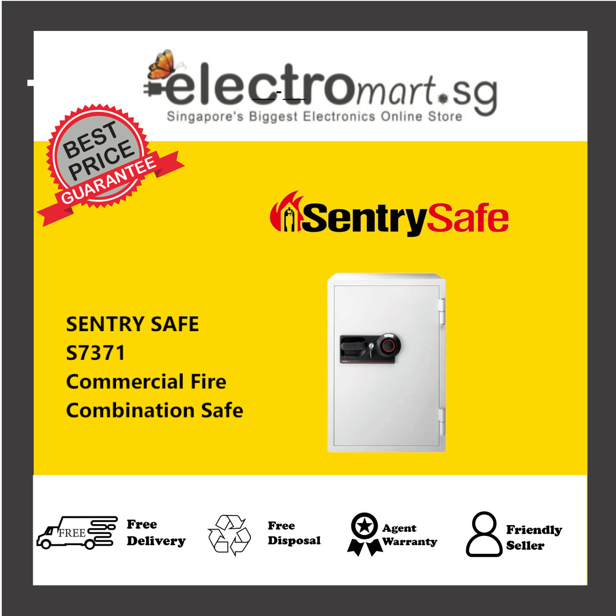 DURO S7371 SentrySafe Commercial Fire Combination Safe