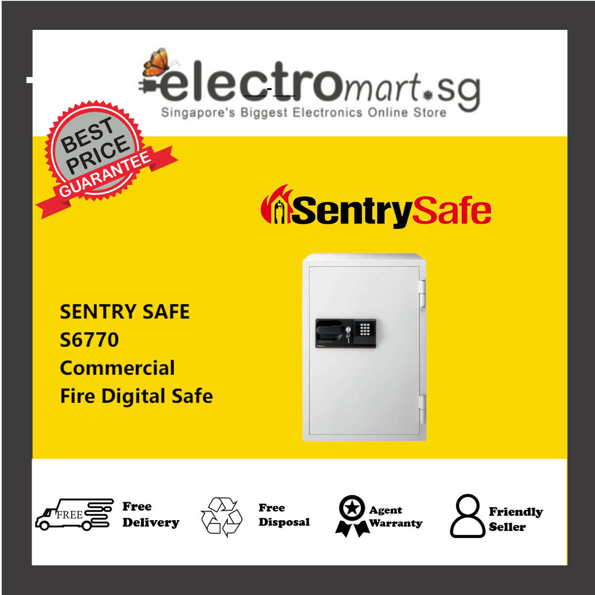 DURO S6770 SentrySafe Commercial Fire Digital Safe