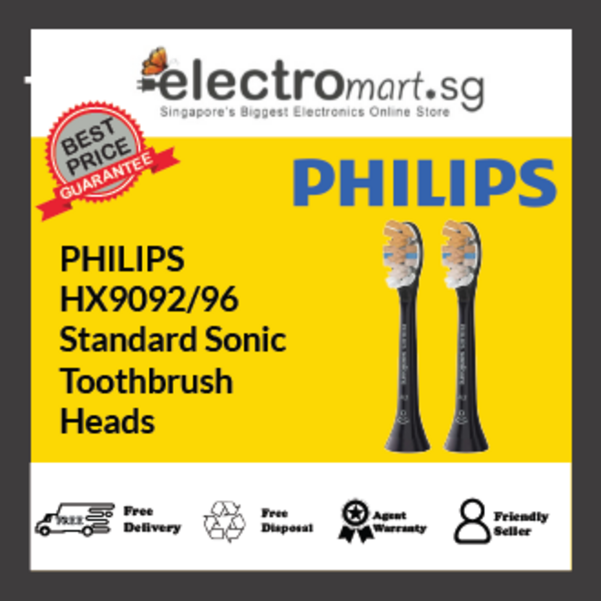 PHILIPS HX9092/96 Standard Sonic Toothbrush Heads