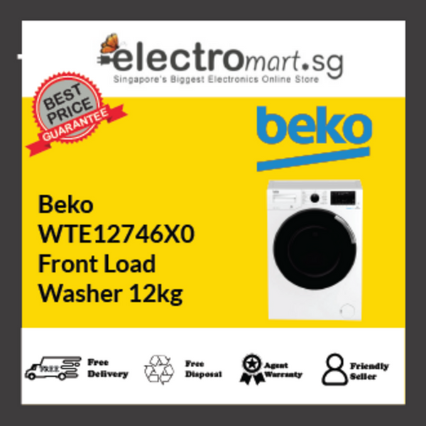 Beko WTE12746X0 Front Load  Washer 12kg