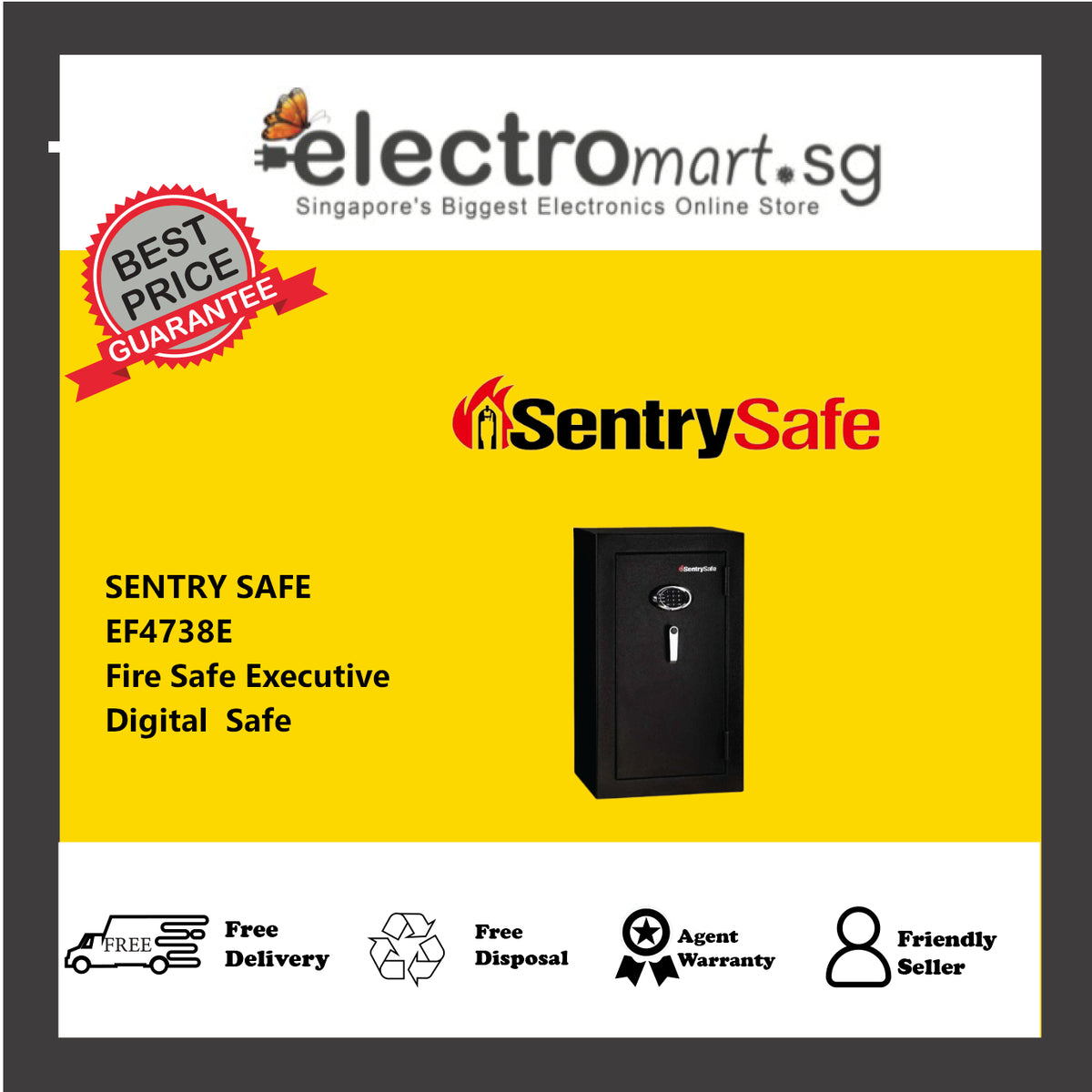 DURO EF4738E SentrySafe Fire Safe Executive Digital Safe