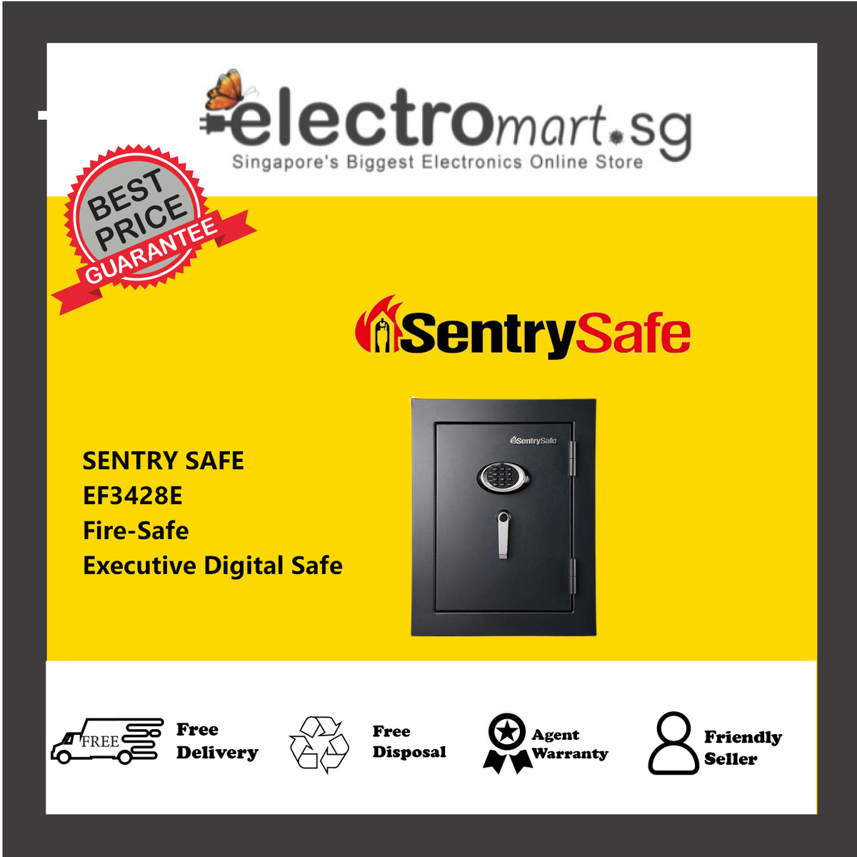 DURO EF3428E SentrySafe Fire-Safe Executive Digital Safe