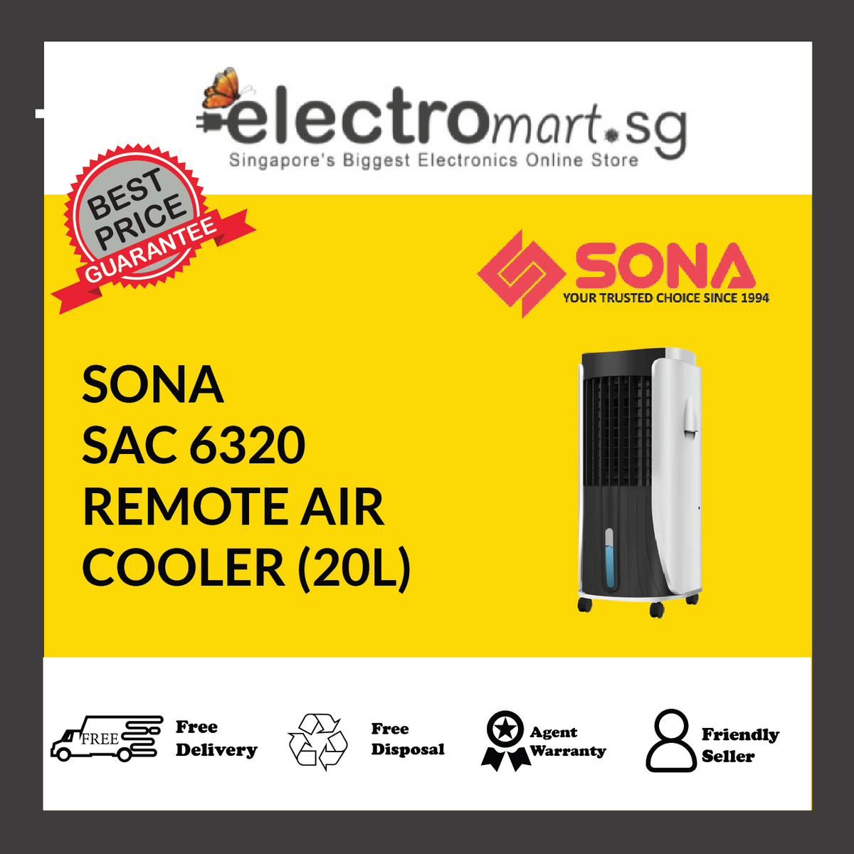 SONA SAC 6320 REMOTE AIR COOLER (20L)