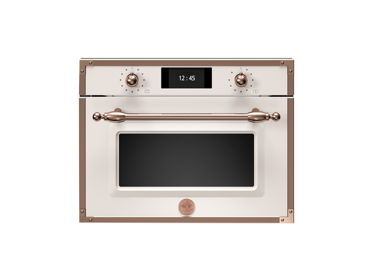 Bertazzoni F457HERMWTAC Combi Microwave Heritage Ivory / Copper