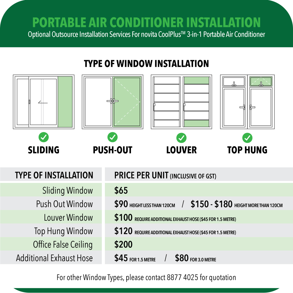 NOVITA NAC12000UV-i Coolplus™ 3-In-1 Portable Air Conditioner