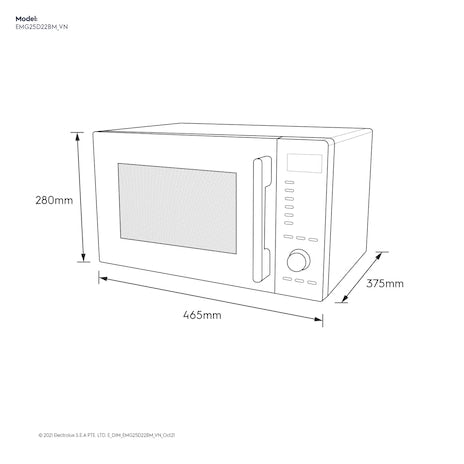 ELECTROLUX EMG25D22BM 25L COMBIGRILL MICROWAVE OVEN