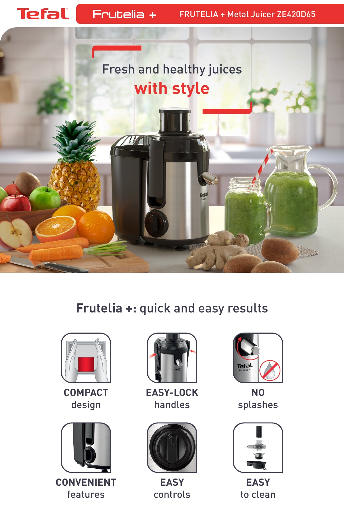 TEFAL ZE420D Juice Extractor