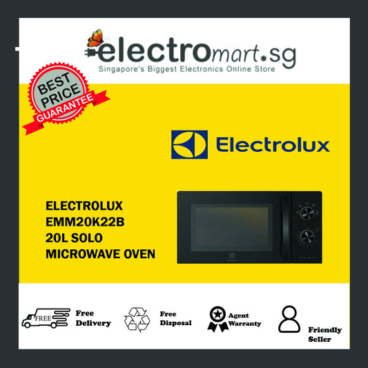 ELECTROLUX EMM20K22B 20L SOLO MICROWAVE OVEN