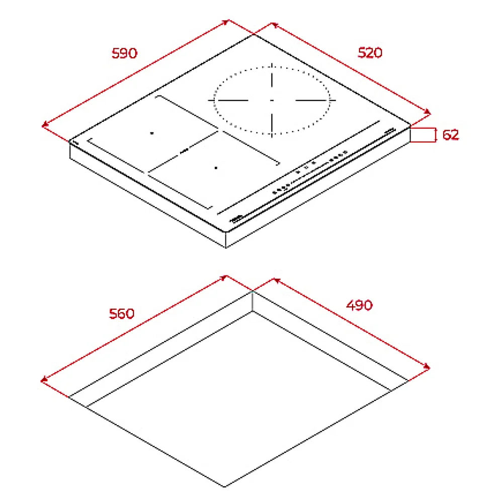 TEKA IBF 63210 SSS BK Flexi 3-Zone Induction Hob