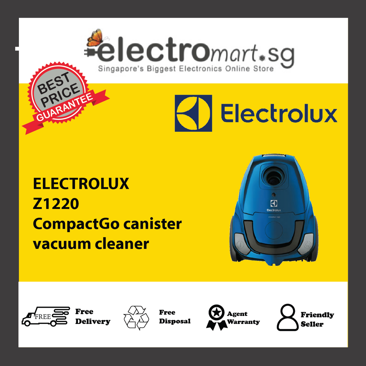 ELECTROLUX Z1220 CompactGo canister vacuum cleaner