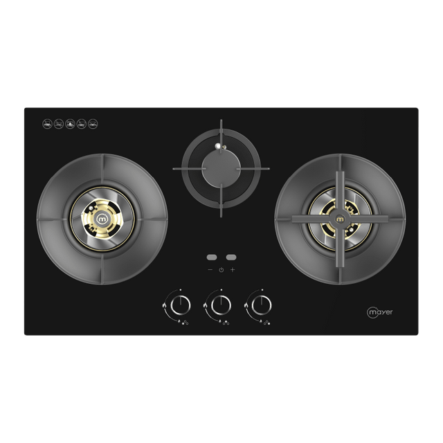 MAYER MMGH378HI 3 Burners Glass Gas Hob 78cm