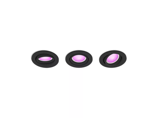 PHILIPS Centura Hue Recessed R. black 3x4.2W