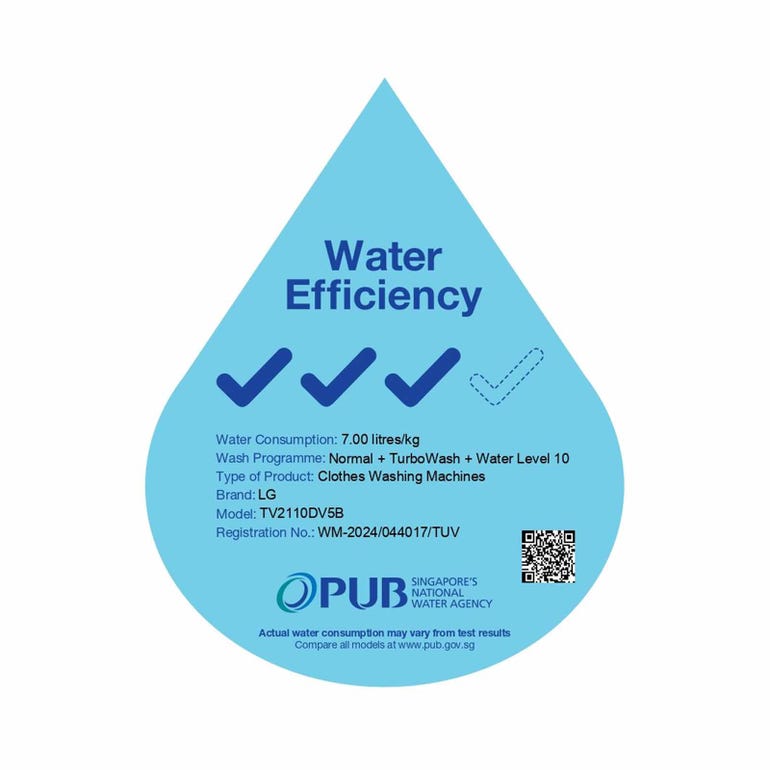 LG TV2110DV5B Top Load Washer 10.5kg