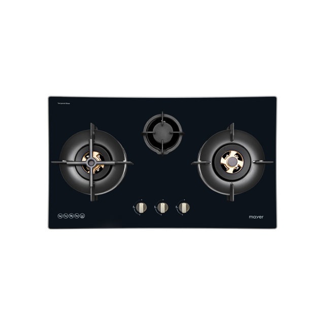MAYER MMGH7731HI 3 Burner Glass Gas Hob 76cm