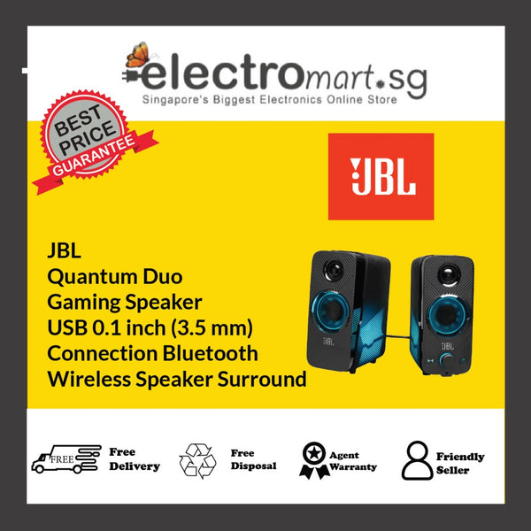 JBL Quantum Duo Gaming Speaker  USB 0.1 inch (3.5 mm) Connection Bluetooth Wireless Speaker Surround