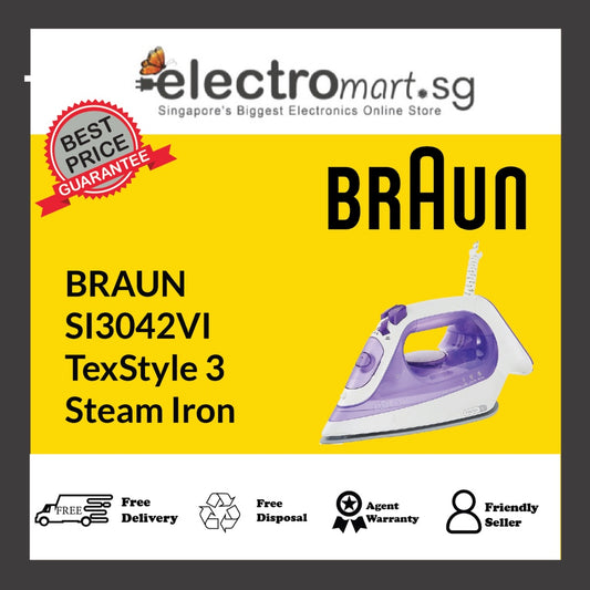 BRAUN  SI3042VI TexStyle 3  Steam Iron