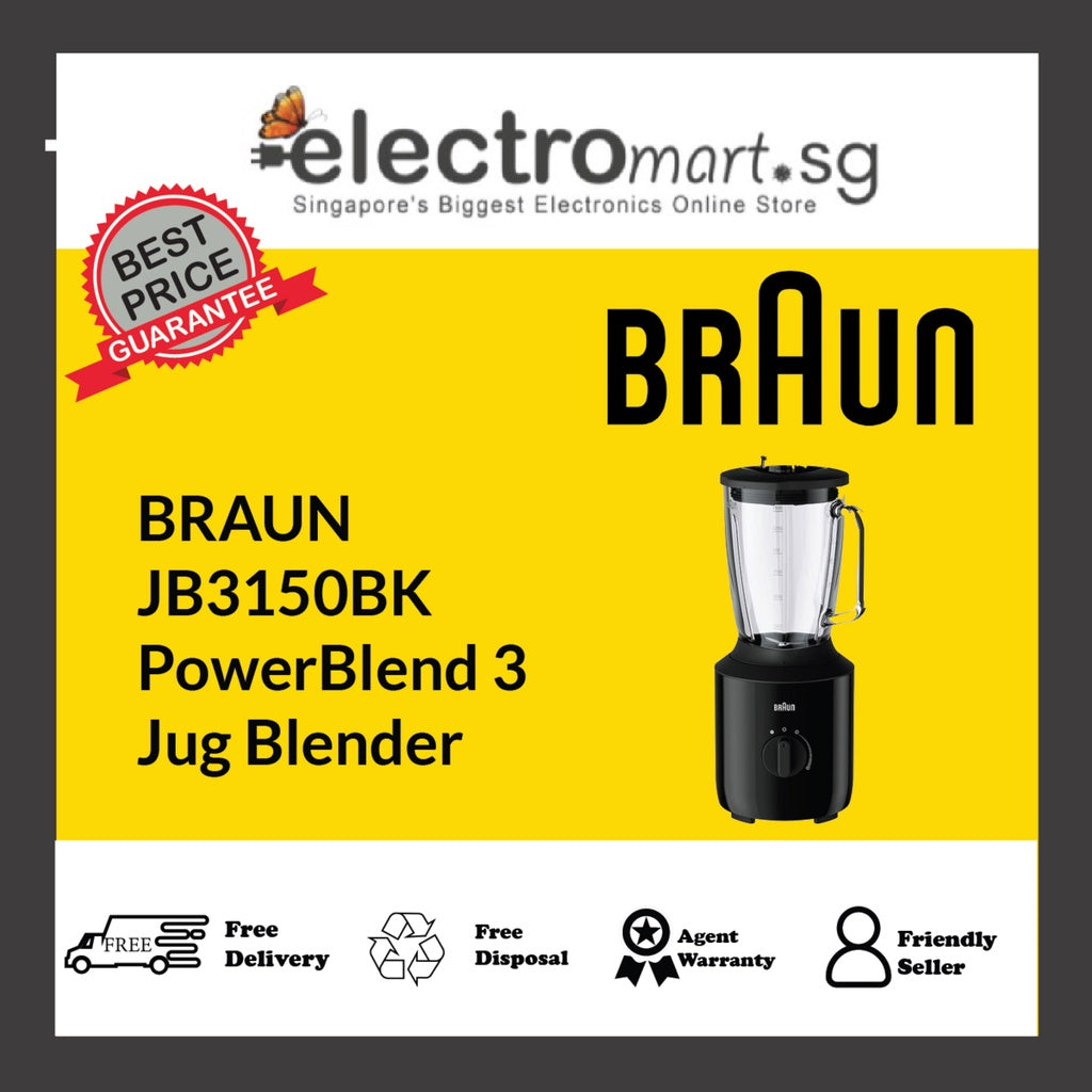 BRAUN JB3150BK PowerBlend 3 Jug Blender