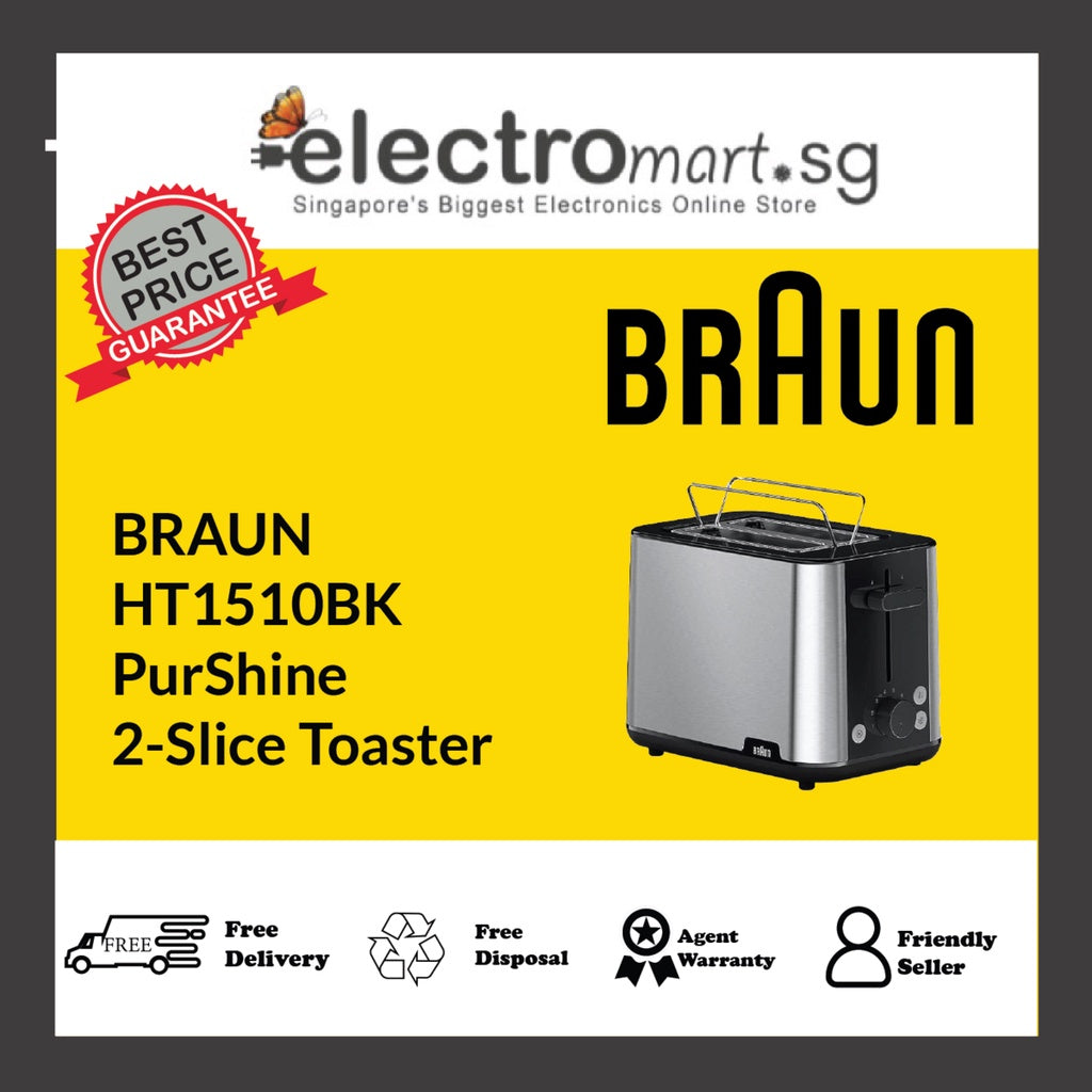 BRAUN HT1510BK PurShine 2-Slice Toaster