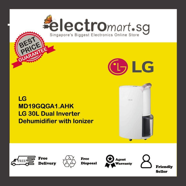 LG DUAL INVERTER DEHUMIDIFIER WITH IONIZER MD19GQGA1 (WHITE)