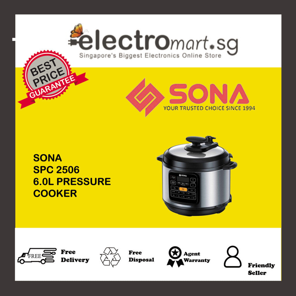 SONA SPC 2506 6.0L PRESSURE COOKER