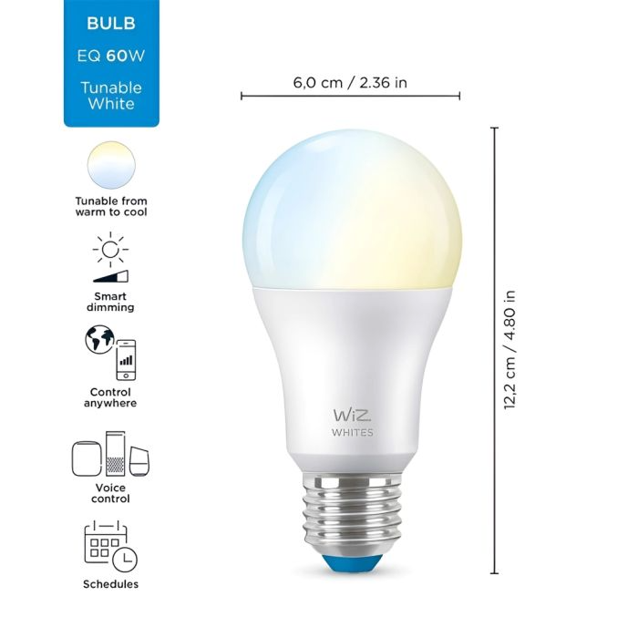 WiZ 9W LED BULB A60 E27 WHITE