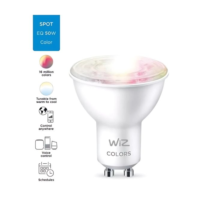 WiZ BLE 4.7W GU10 GLASS BULB 345 LM COLOR