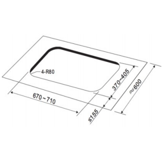 BRANDT TG2283BBP/BBL/BEP/BEL 3 Burners Gas Hob 80cm