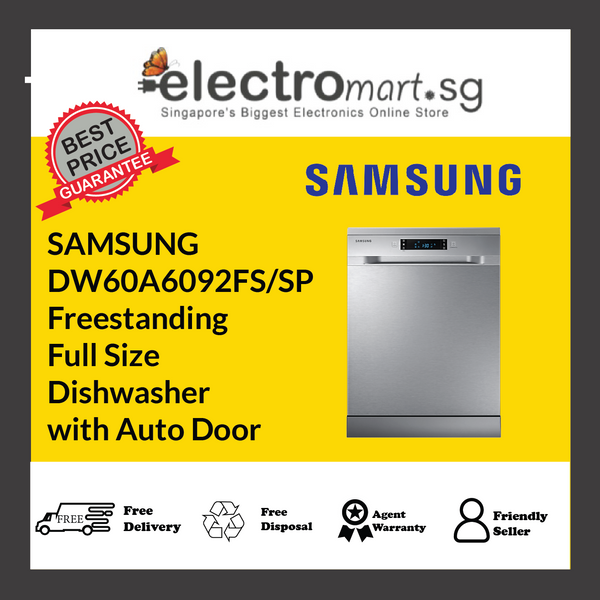 Samsung DW60A6092FS/SP Freestanding Full Size Dishwasher with Auto Door