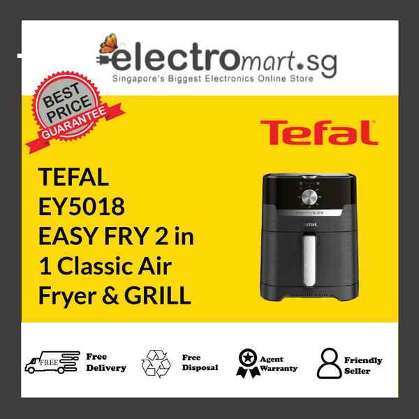 TEFAL EY5018  EASY FRY 2 in  1 Classic Air  Fryer & GRILL