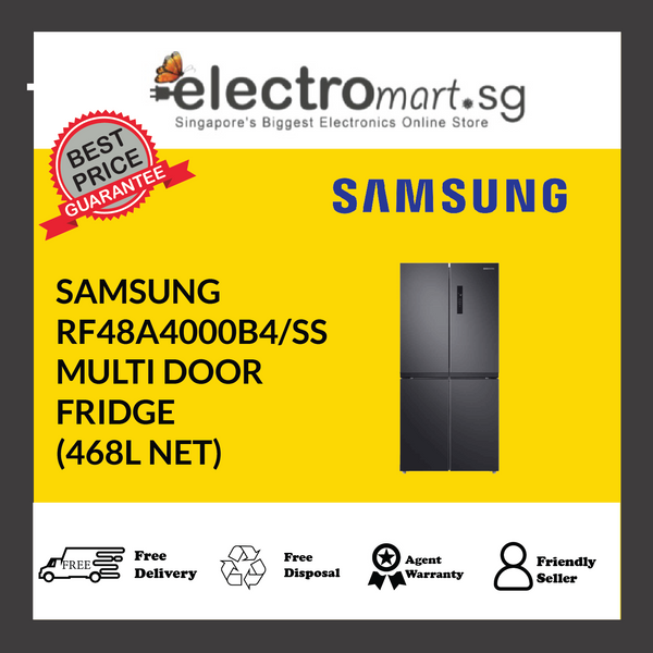 Samsung RF48A4000B4/SS Twin Cooling Plus™ Multi Door Refrigerator Energy Rating 2 Ticks 468L