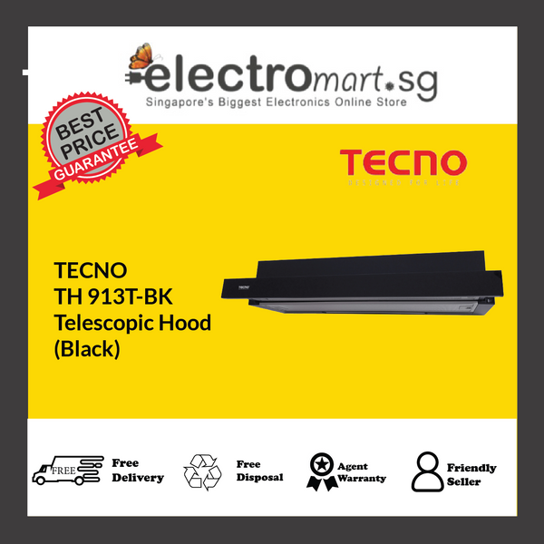 TECNO TH 913T-BK Telescopic Hood  (Black)